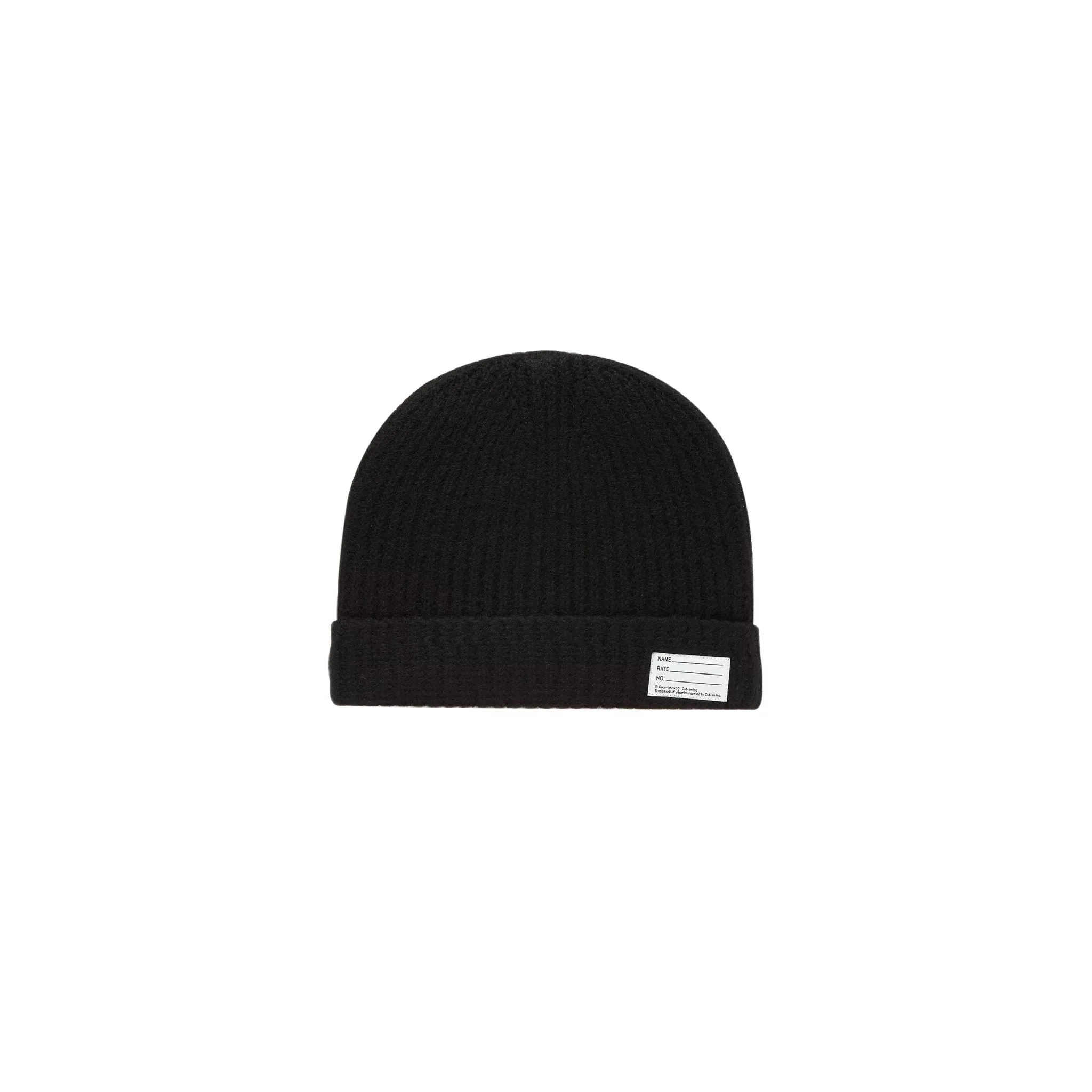 WOOL KNIT BEANIE - BLACK