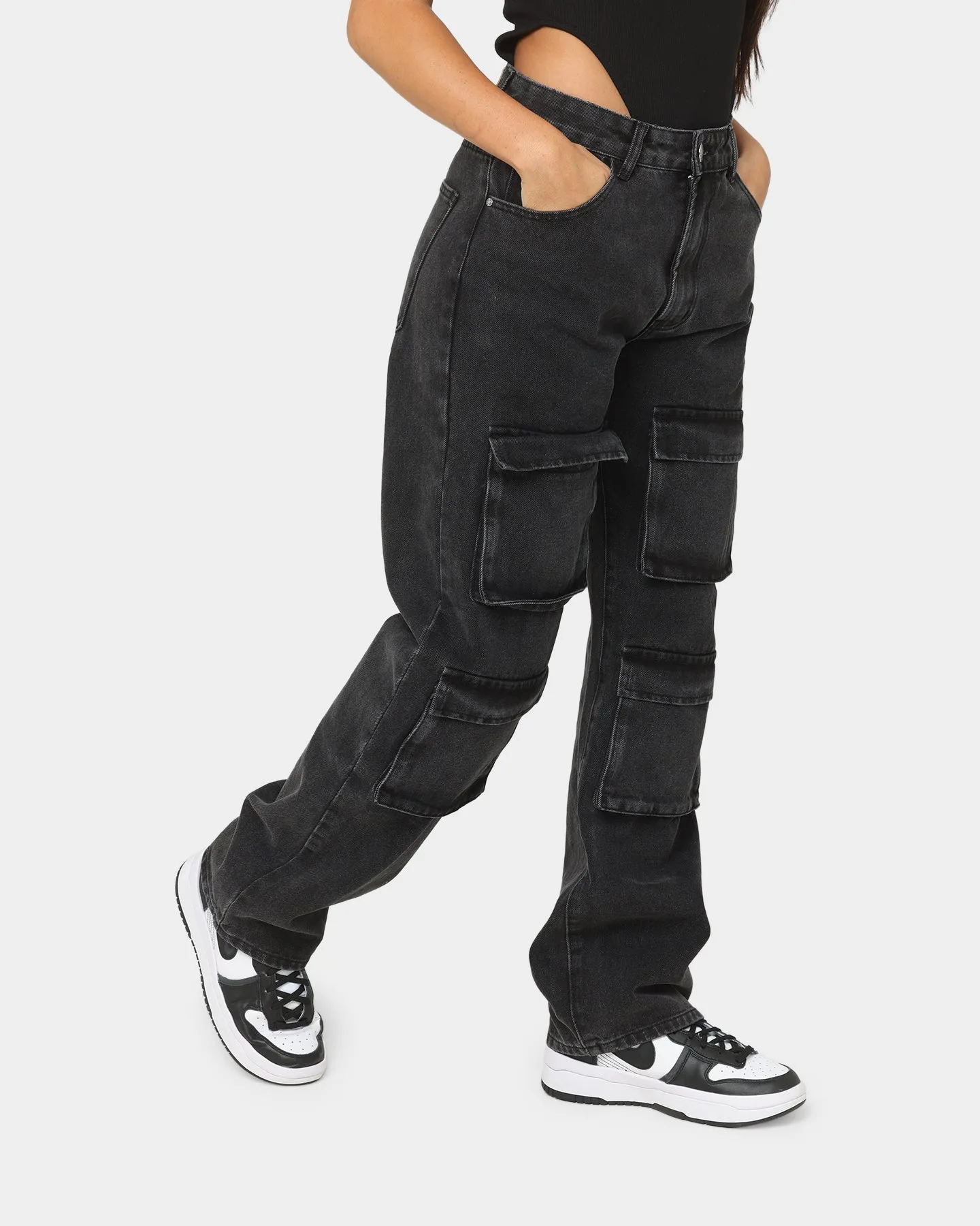 XXIII Women's Elvan Cargo Pants Washed Black